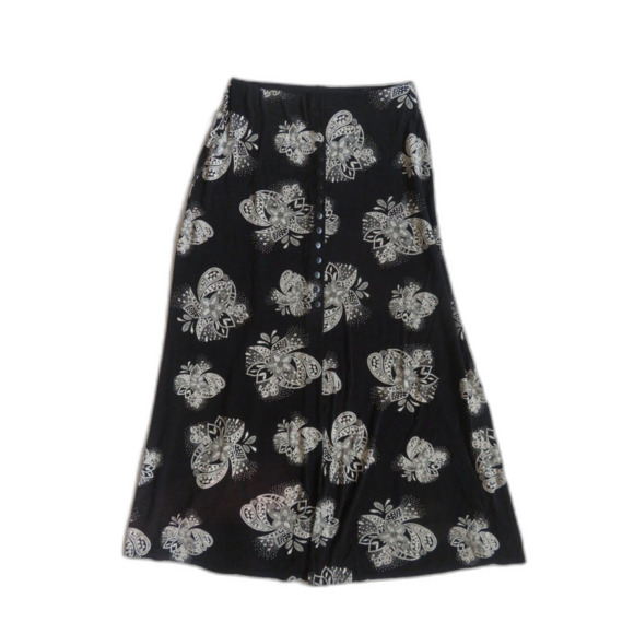 es se Dresses & Skirts - vintage 90's button down rayon maxi skirt usa made large womens